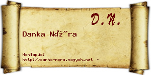 Danka Nóra névjegykártya
