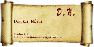 Danka Nóra névjegykártya